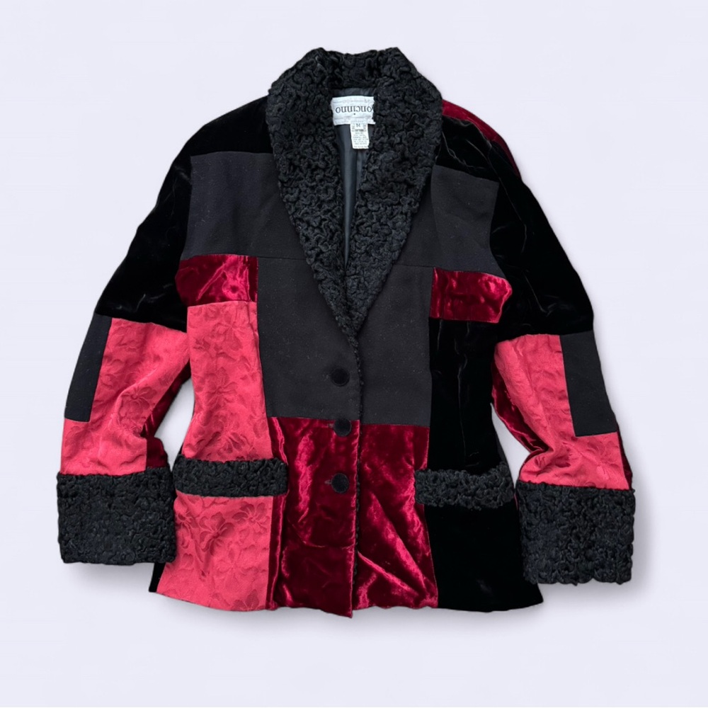 Vintage Concinno Patchwork Jacket – Silk, Cashmere, Wool, Linen – Size M